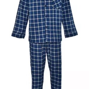 New w/tags - Hanes Men’s Blue Plaid Pajama Set